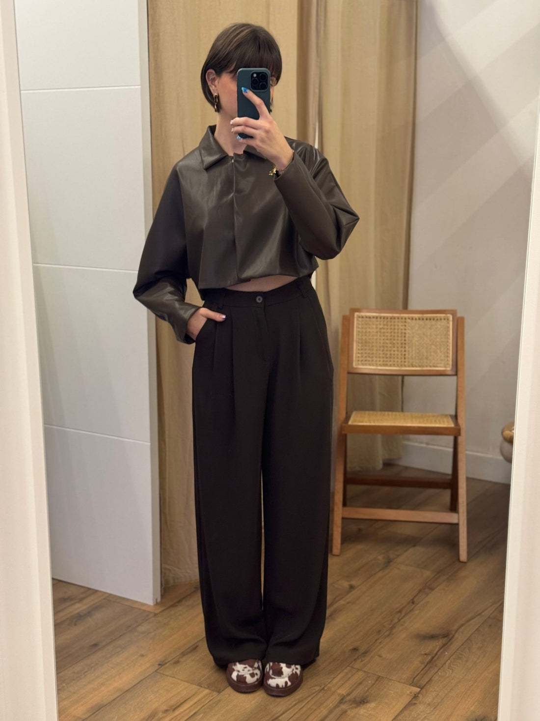 Pantalon Geoffrey chocolat - Léone
