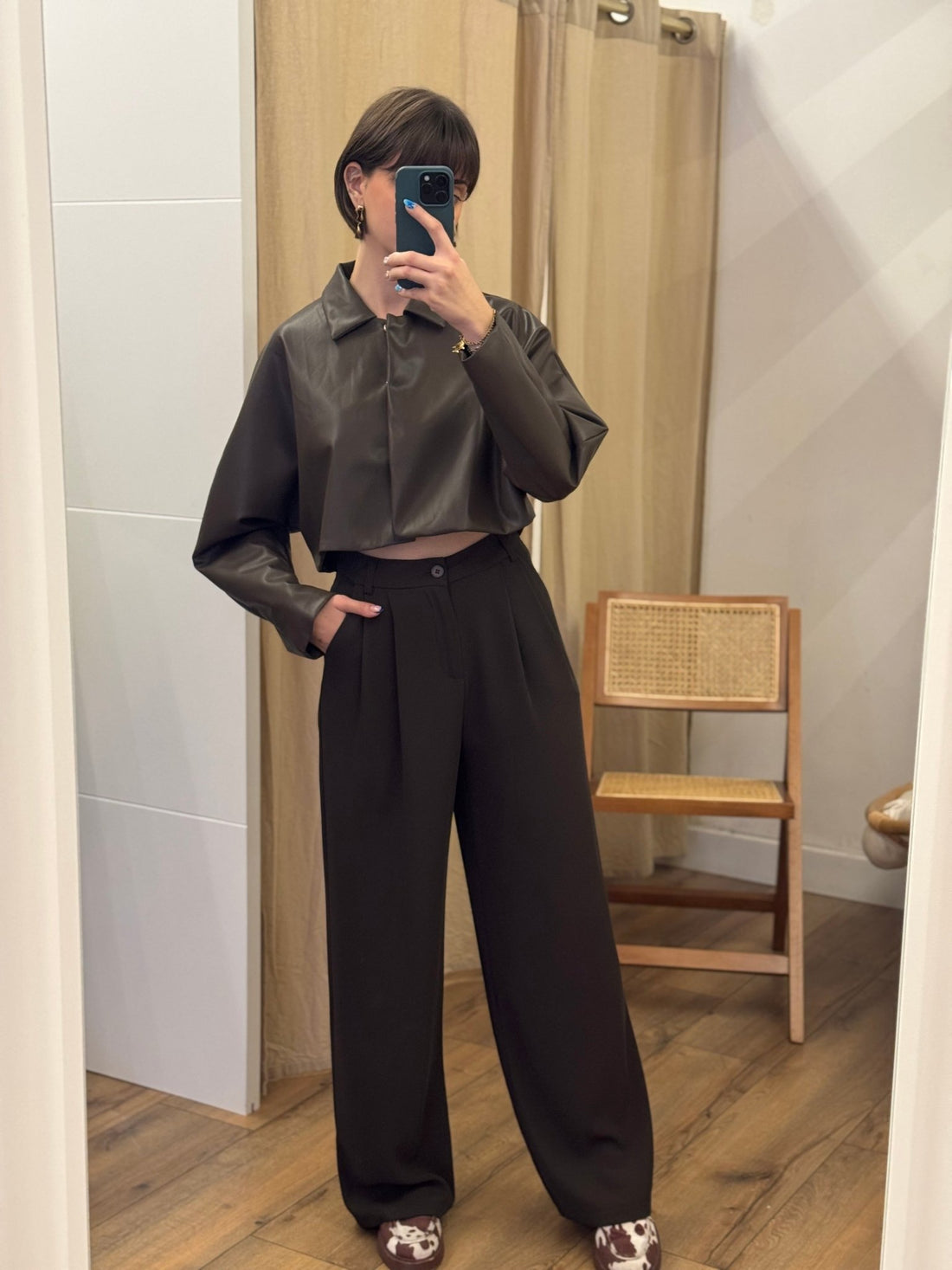 Pantalon Geoffrey chocolat - Léone