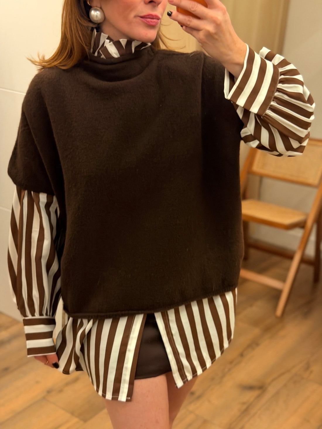 Pull Alwenn marron - Léone