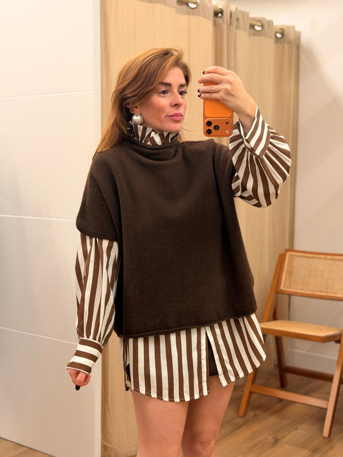 Pull Alwenn marron - Léone