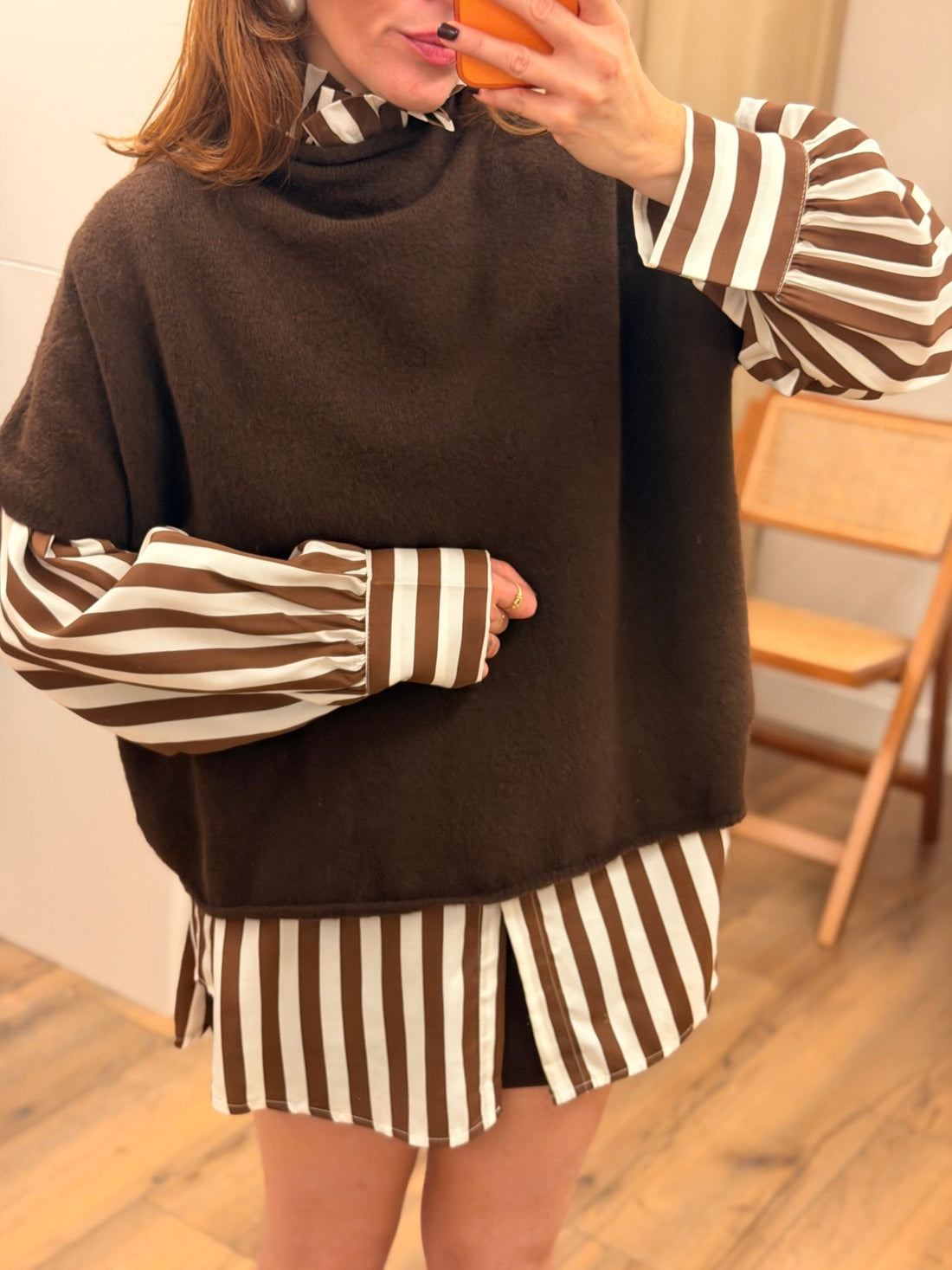 Pull Alwenn marron - Léone