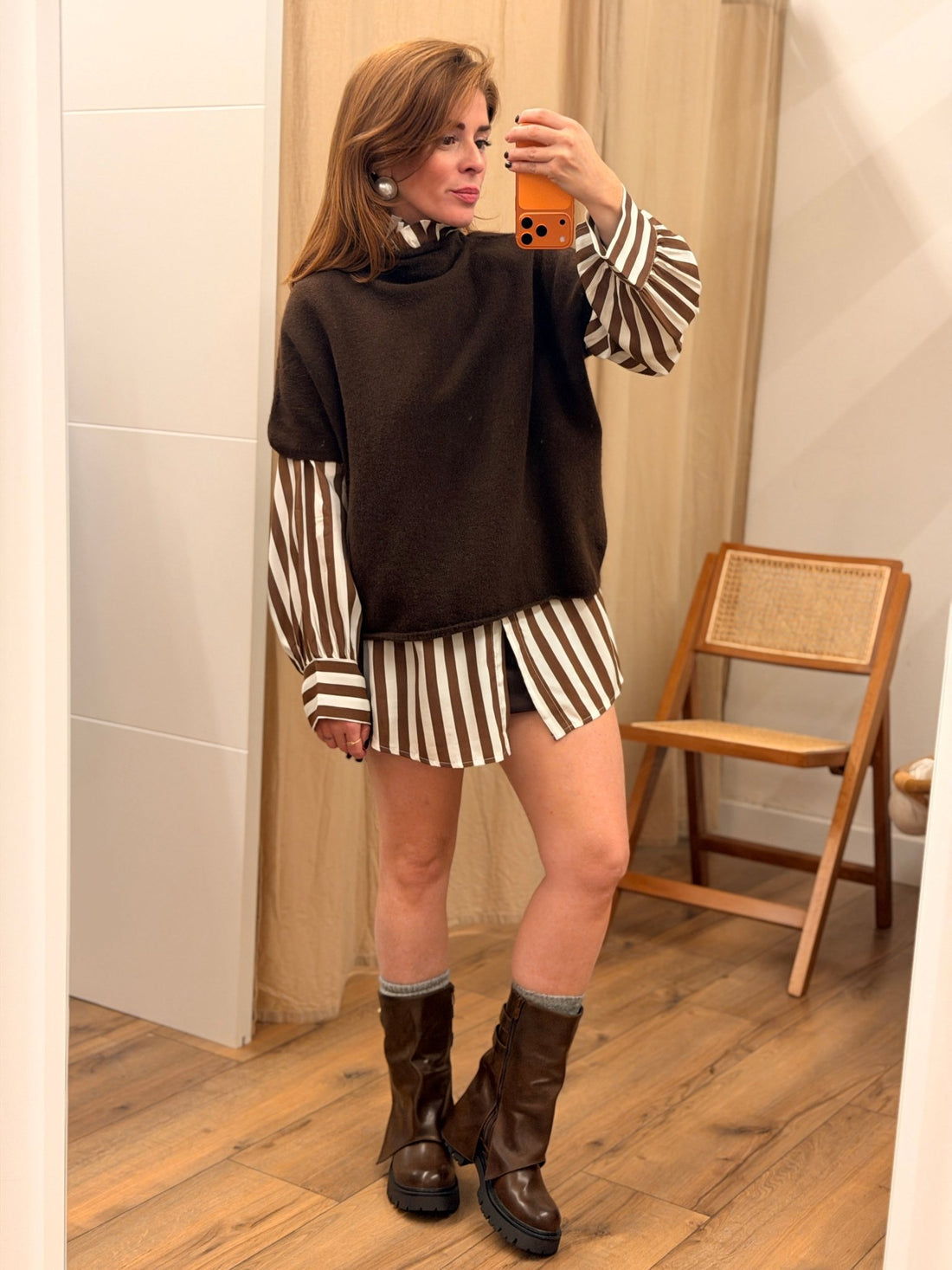 Pull Alwenn marron - Léone