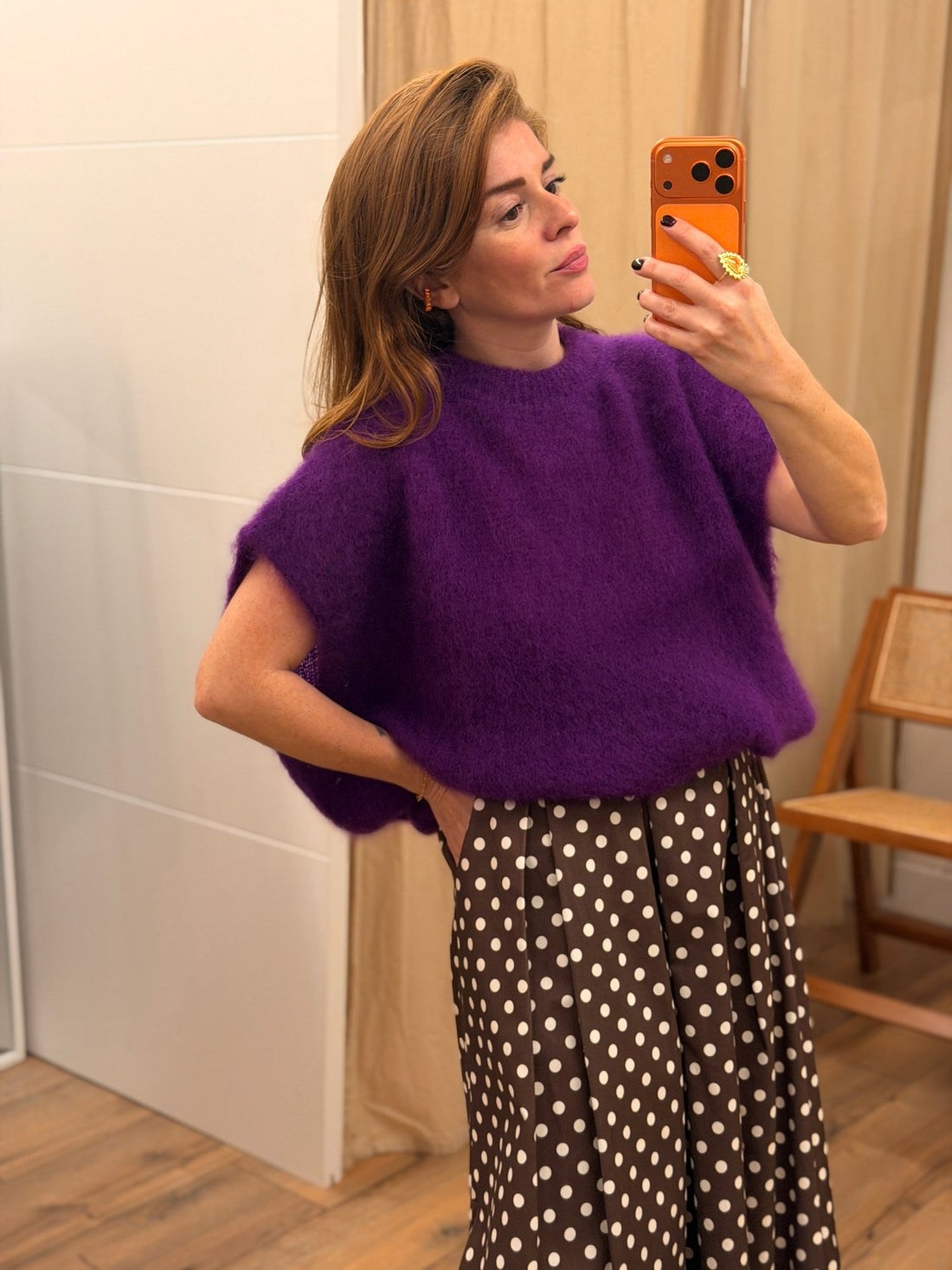 Pull en mohair violette Elyo - Léone