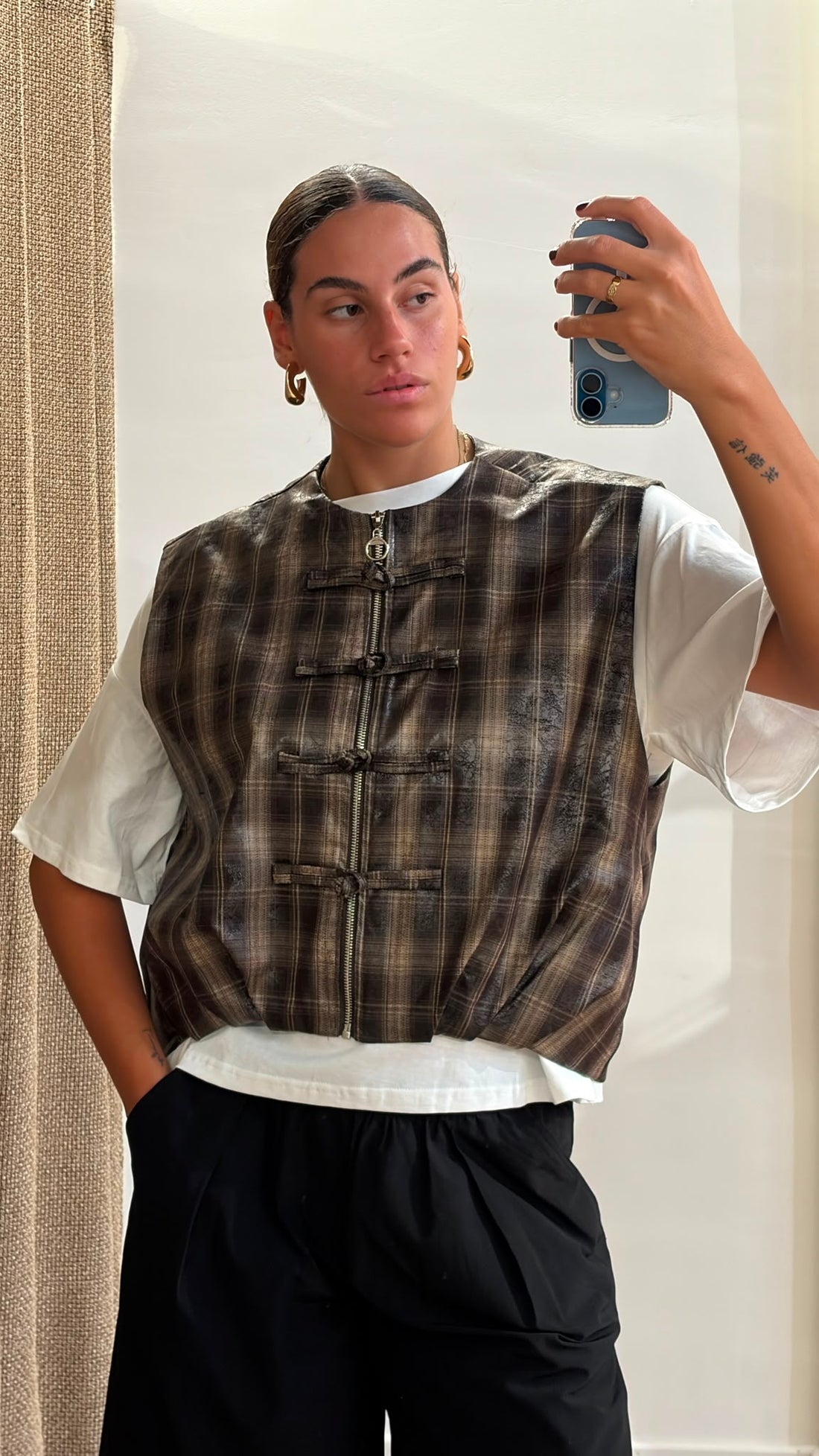Gilet sans manches Mika marron