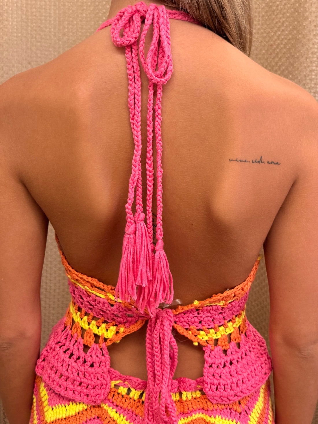 Ensemble rose et jaune Mila
