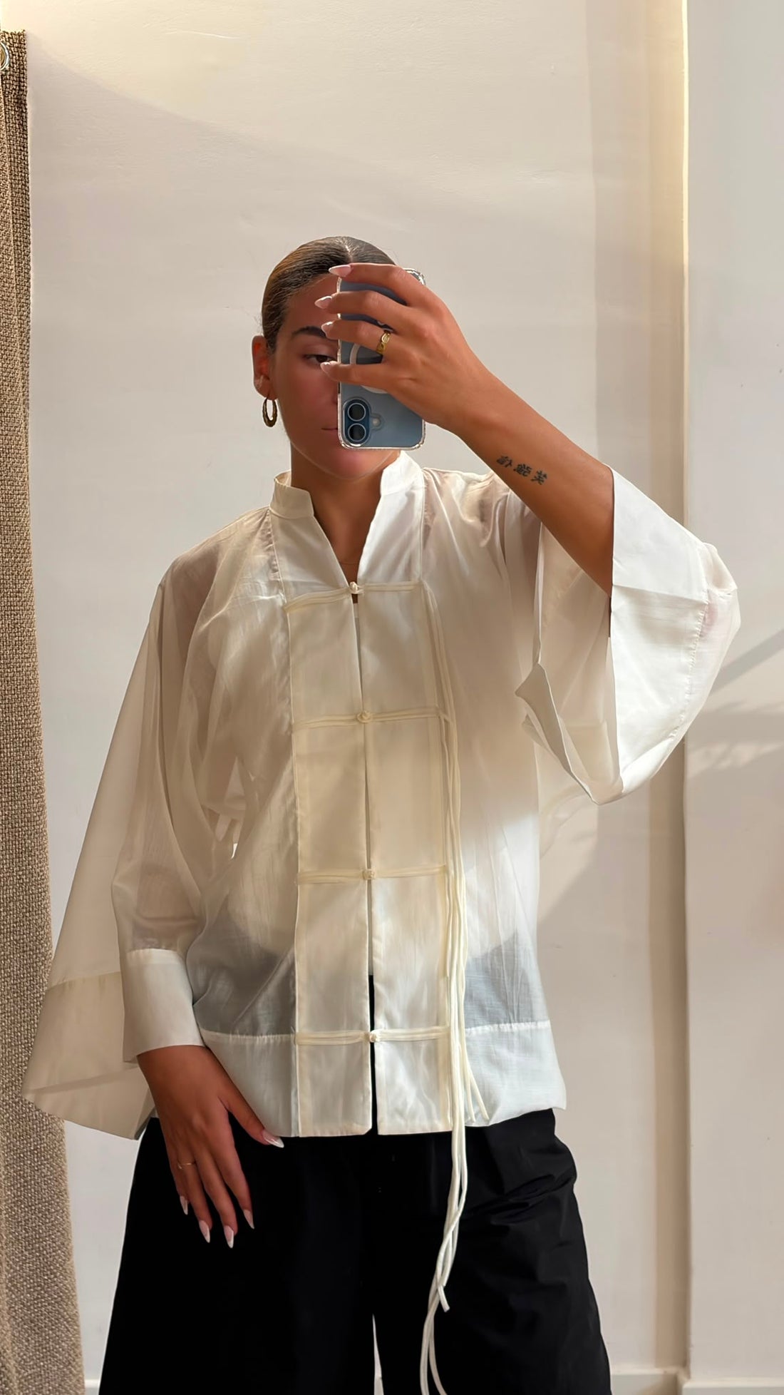 Chemise tulle Mira ecrue