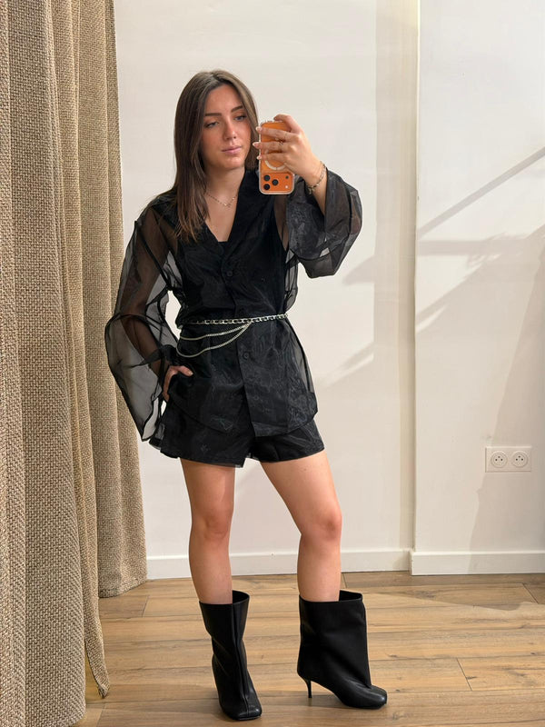 Ensemble en organza noir