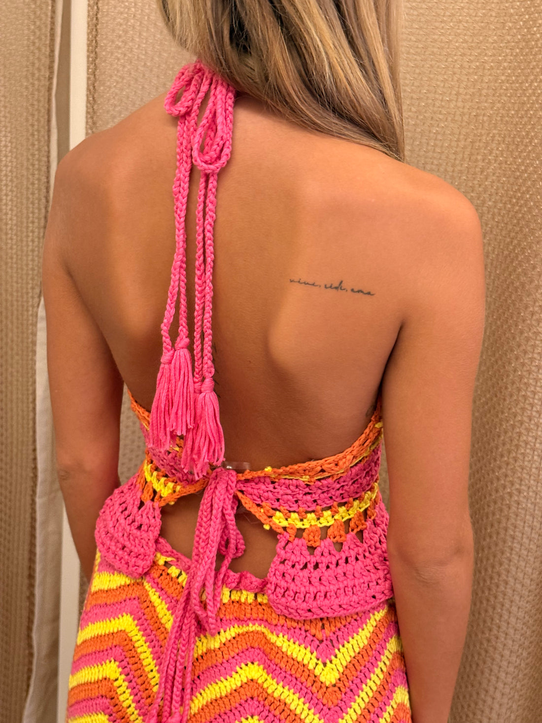 Ensemble rose et jaune Mila