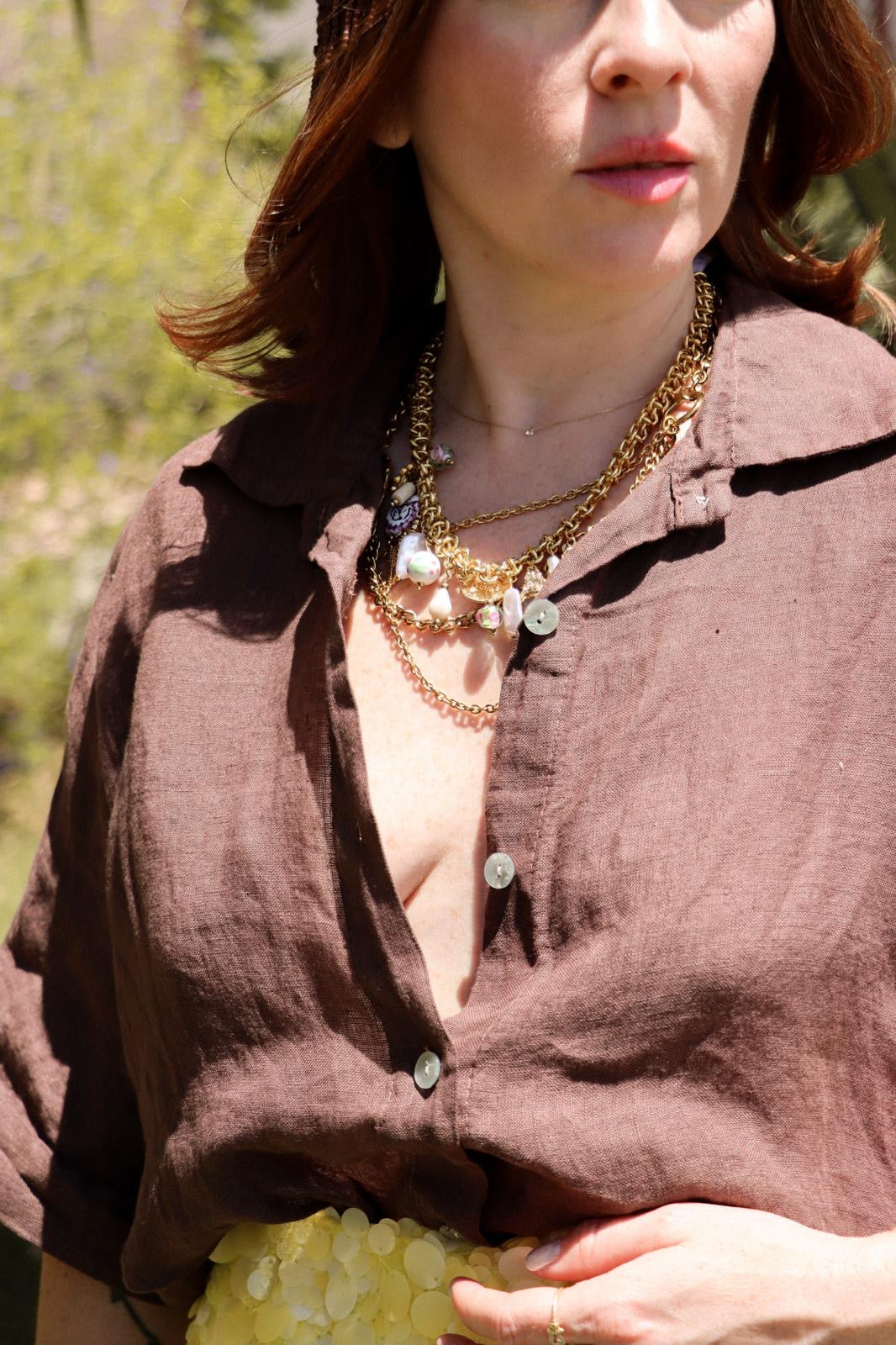 Chemise Polynésie marron