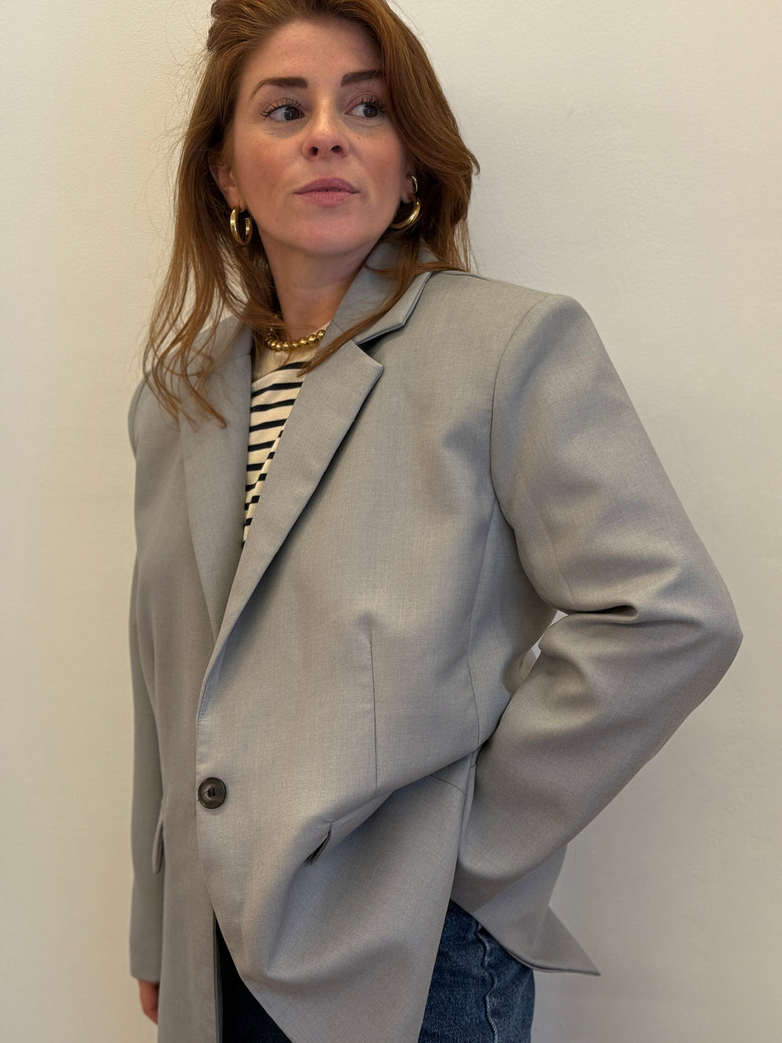 Blazer Angelo gris clair
