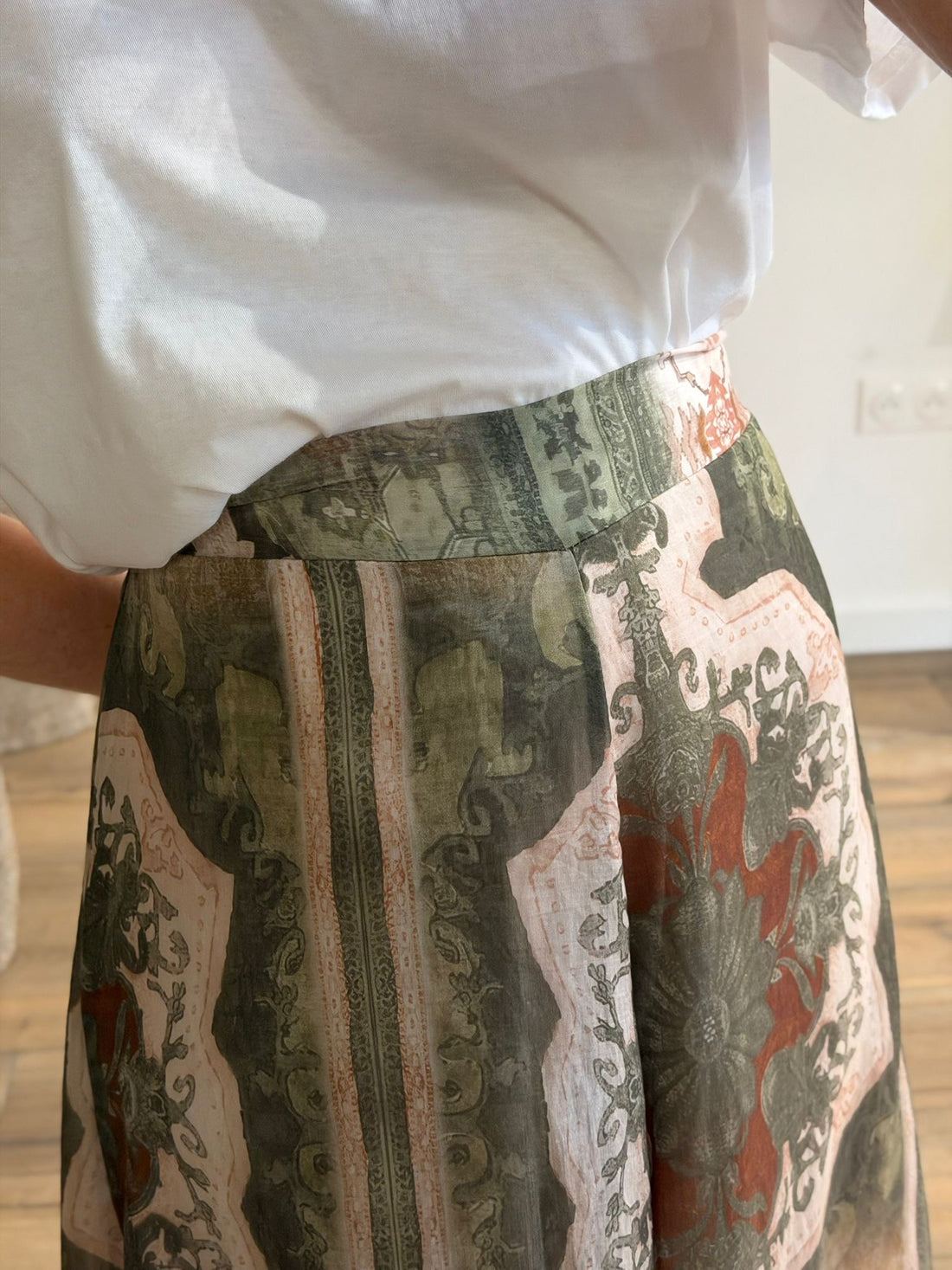 Pantalon fluide Janis kaki