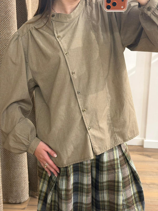 Chemise croisée kaki