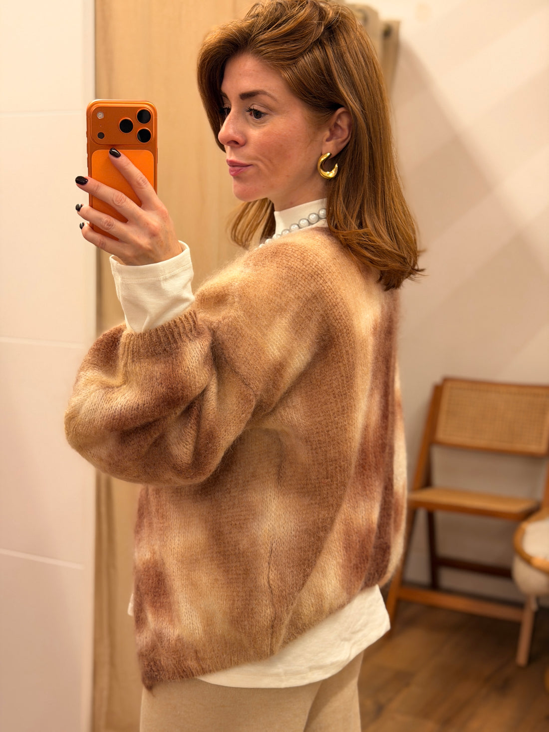 Gilet en mohair Willy marron