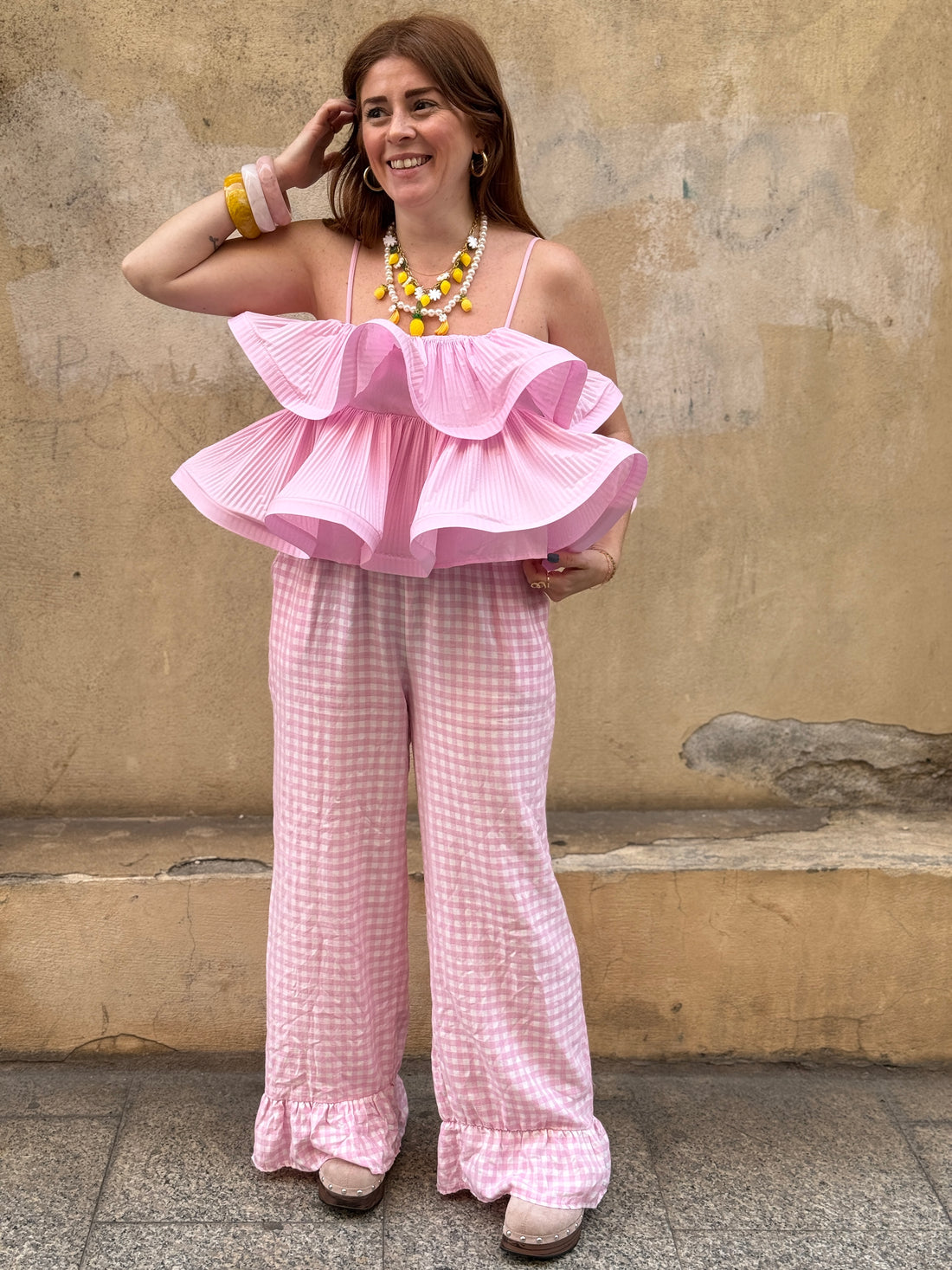 Pantalon Dany rose
