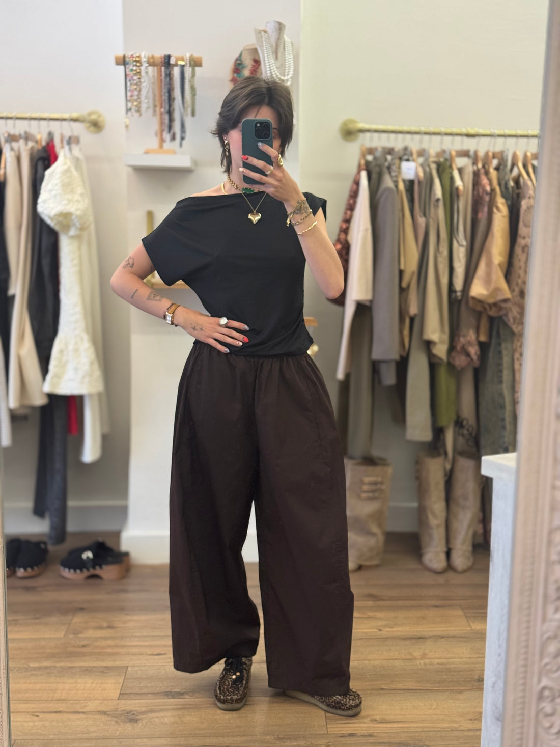Pantalon Kamo marron chocolat