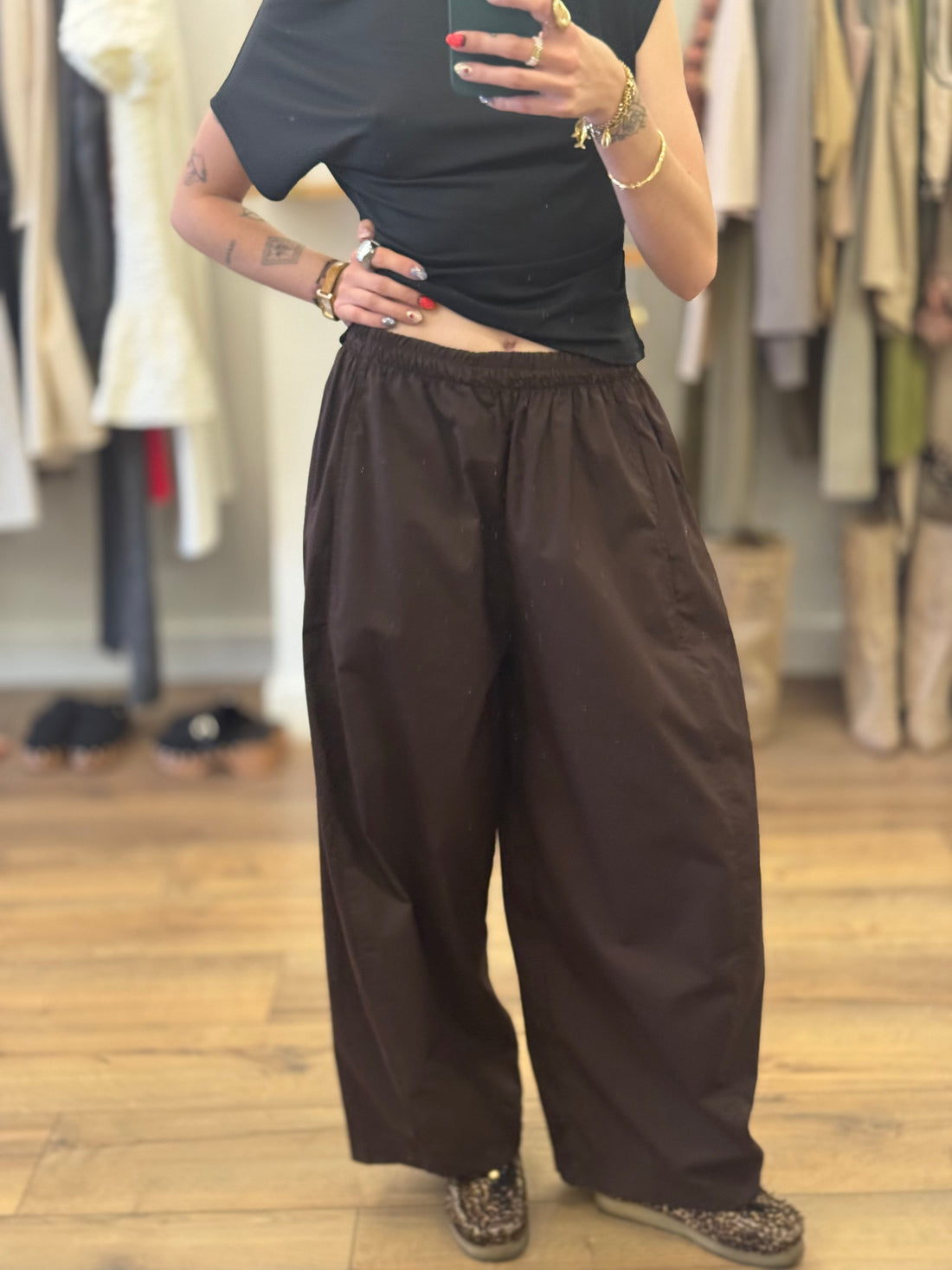 Pantalon Kamo marron chocolat