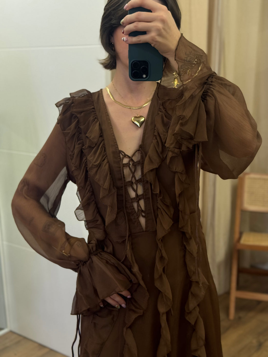 Robe Anita marron
