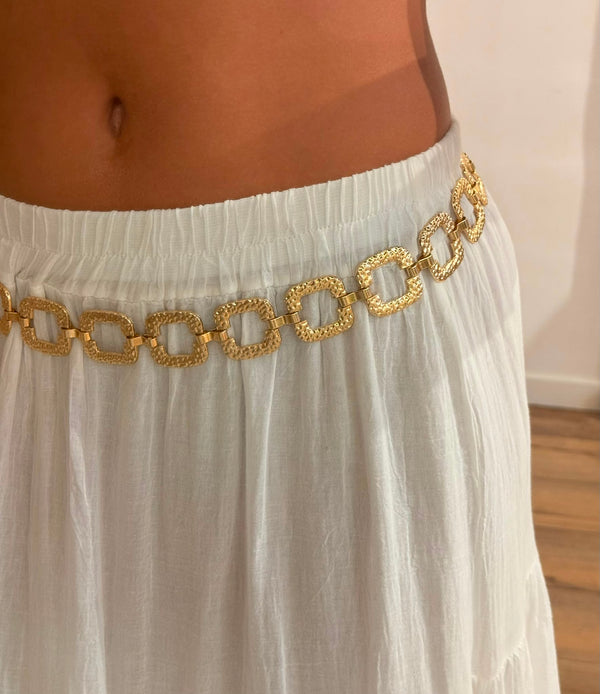Ceinture dorée rectangle