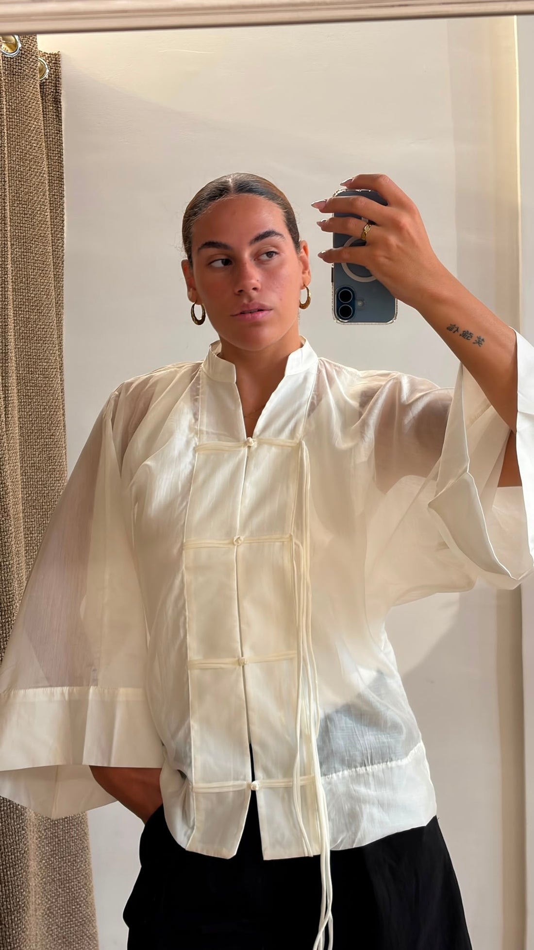 Chemise tulle Mira ecrue