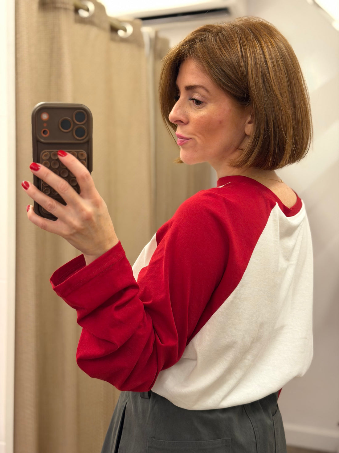 Tshirt baseball rouge