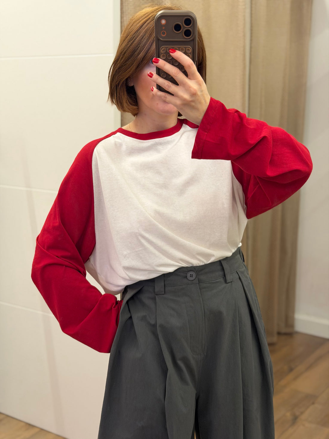 Tshirt baseball rouge