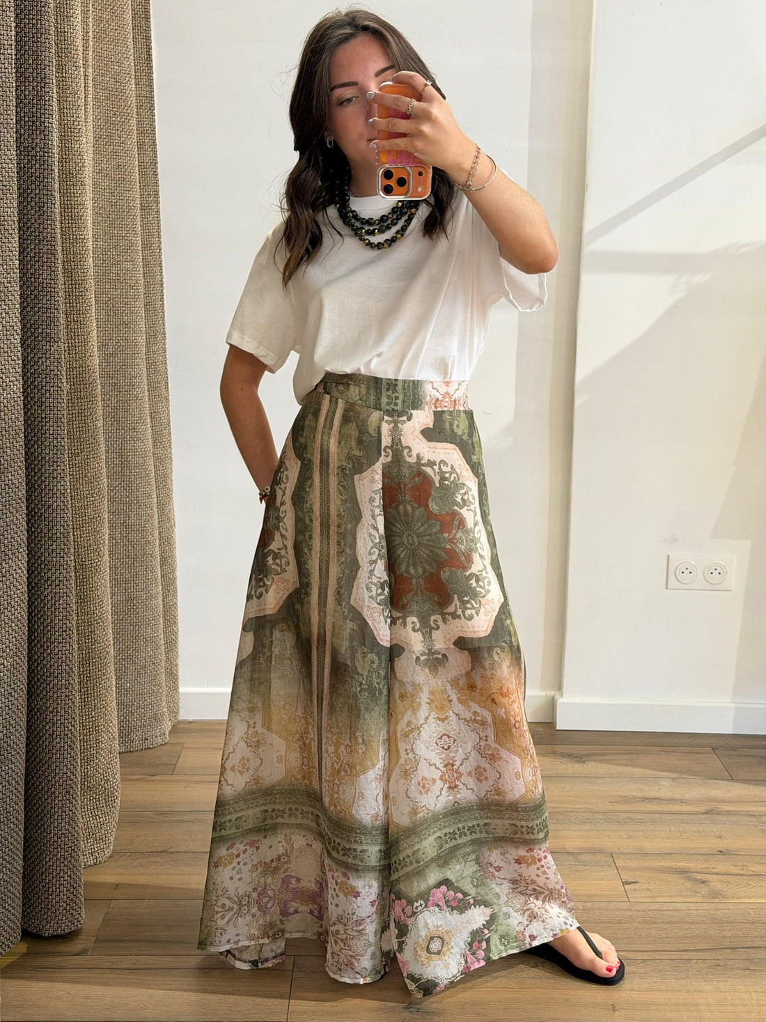 Pantalon fluide Janis kaki