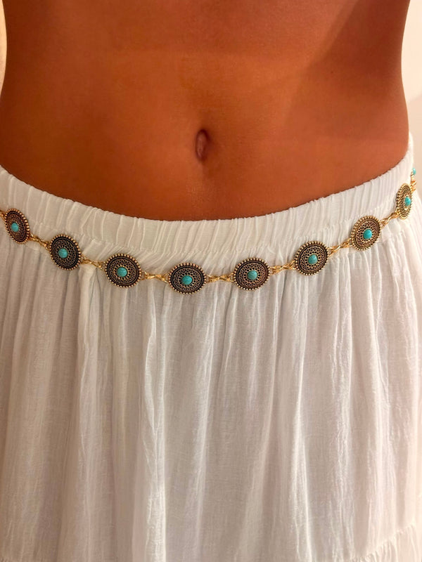 Ceinture rond ethnique dorée
