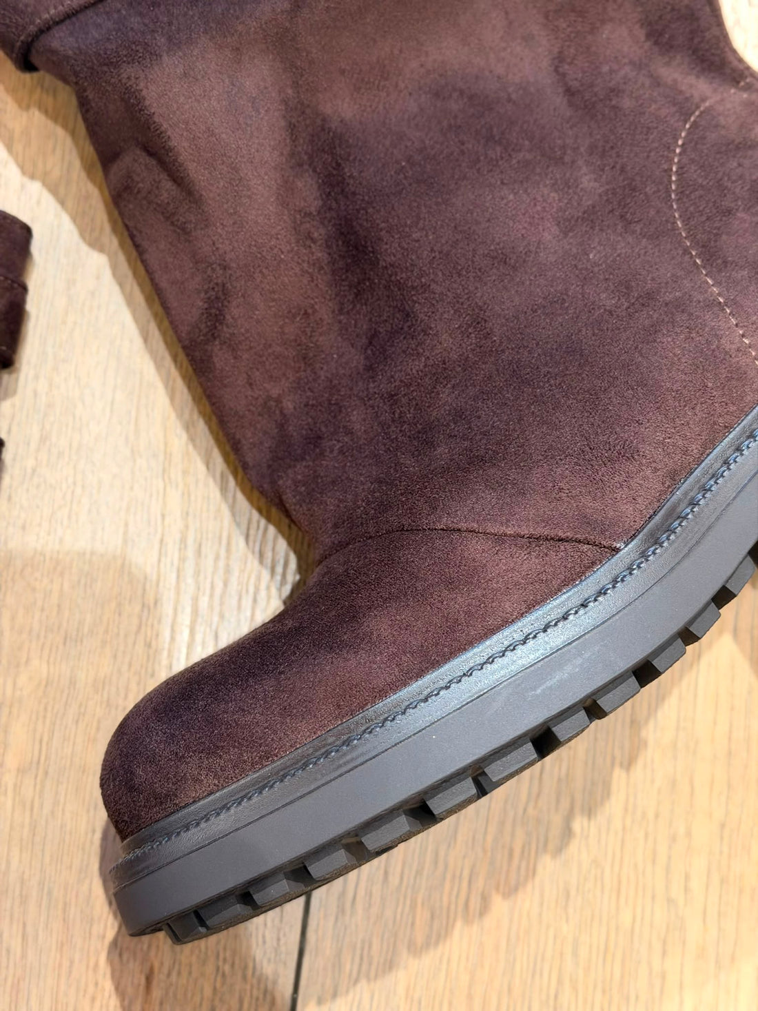 Bottes larges daim marron