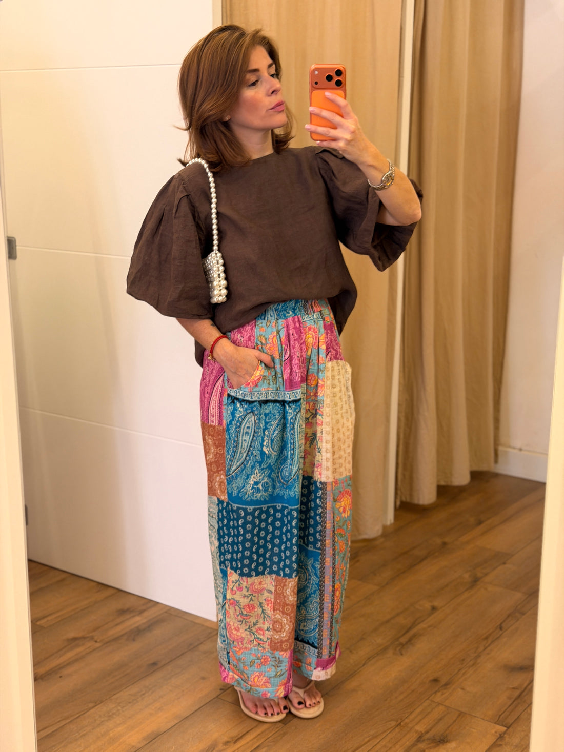 Sac épaule perlé