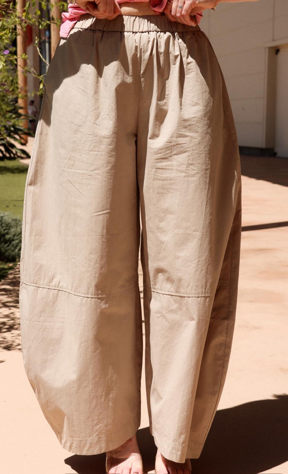 Pantalon coton Irma beige
