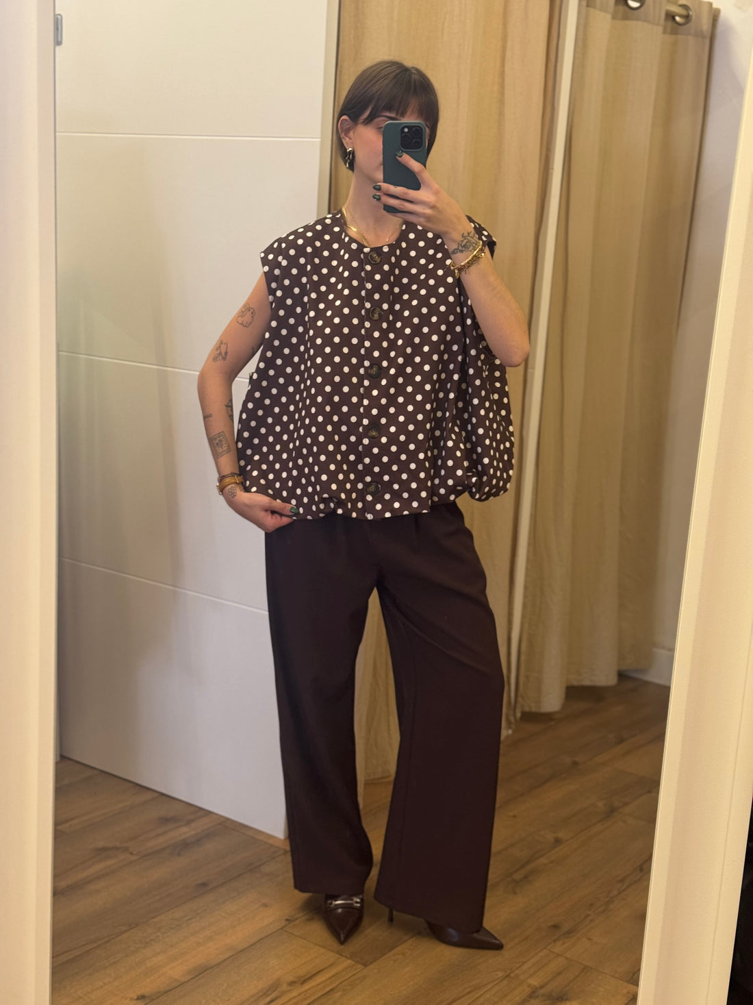 Gilet Cher marron