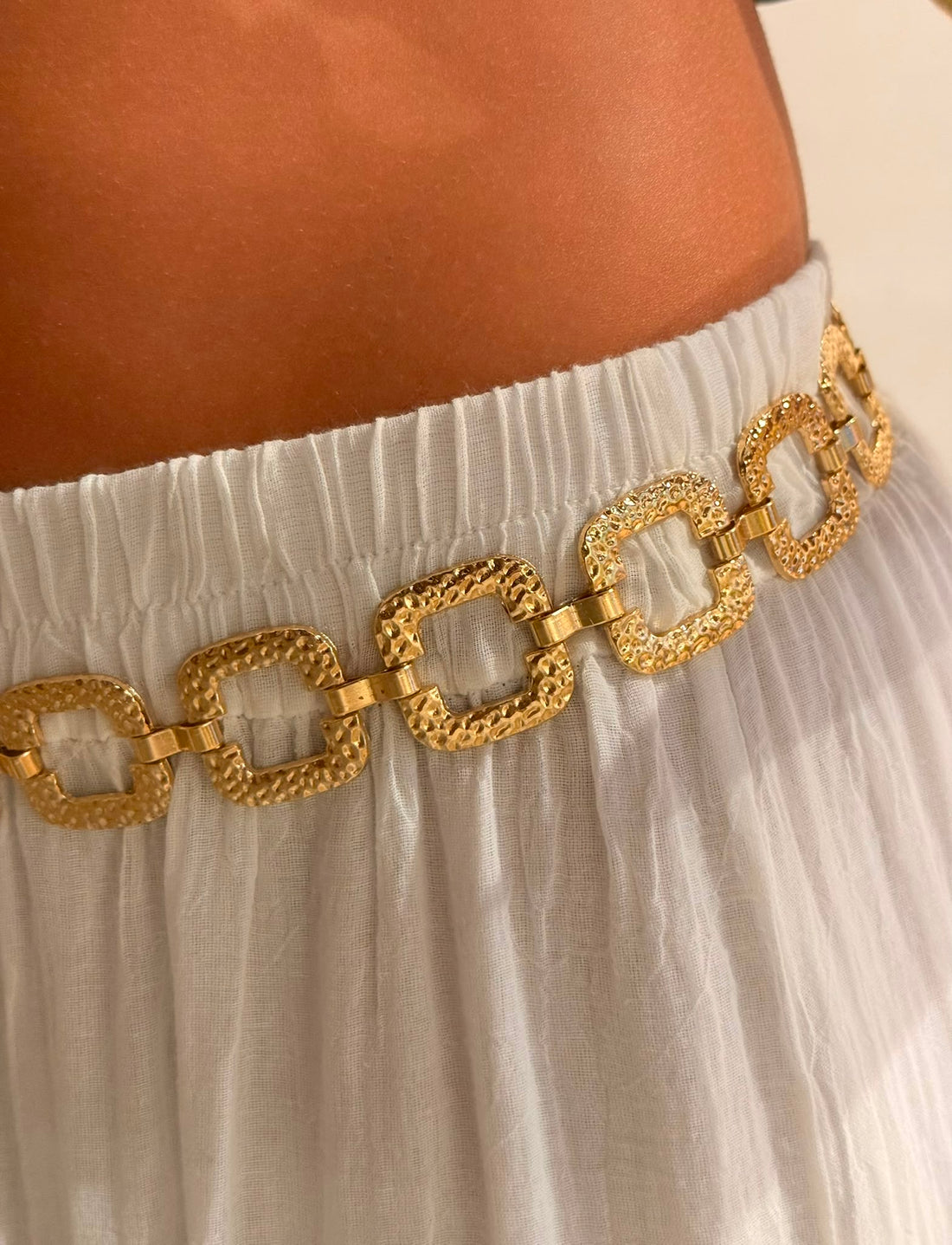 Ceinture dorée rectangle