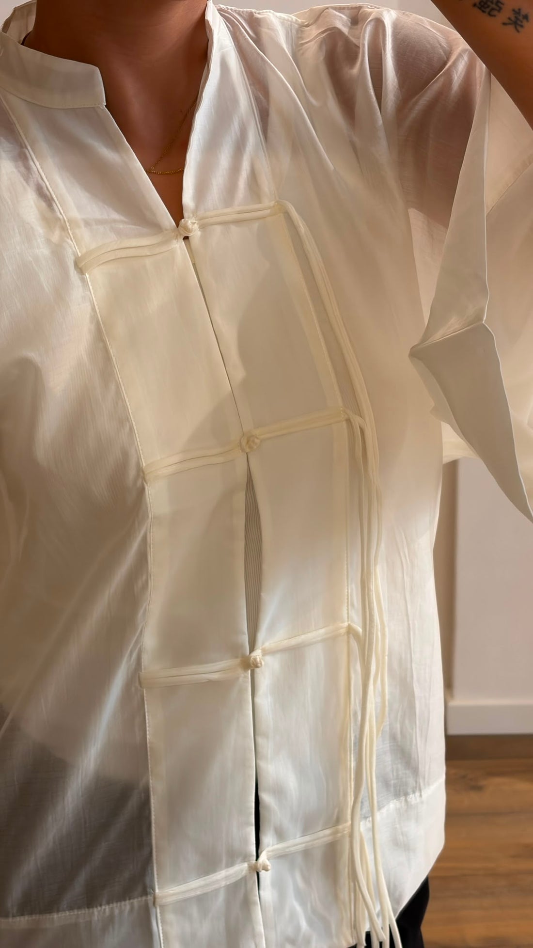 Chemise tulle Mira ecrue