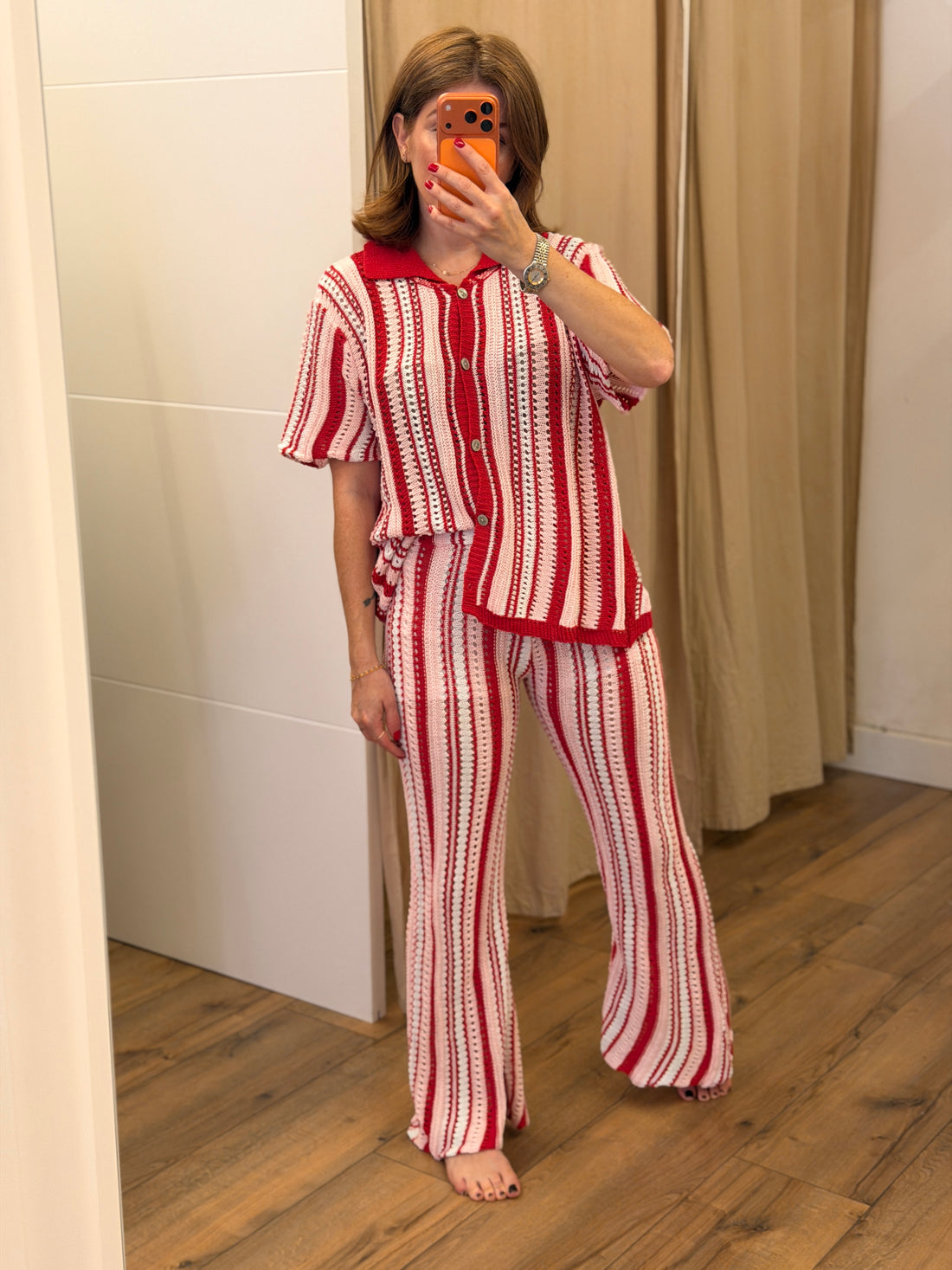 Ensemble crochet Ada rouge