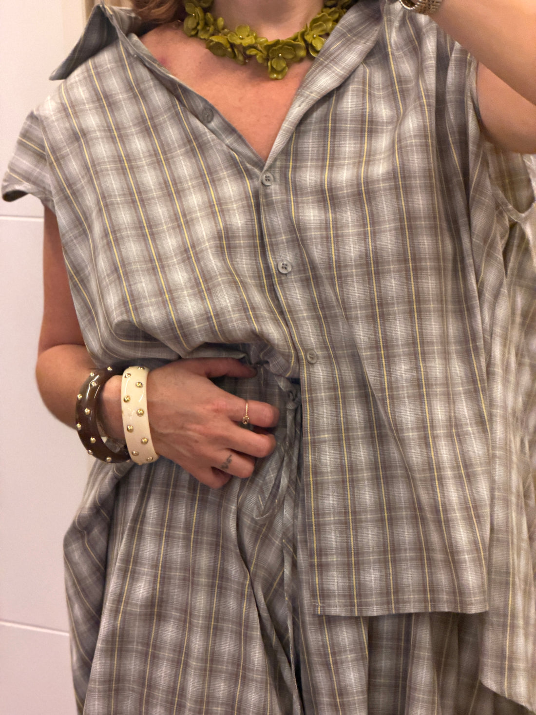 Ensemble carreaux gris Joanna