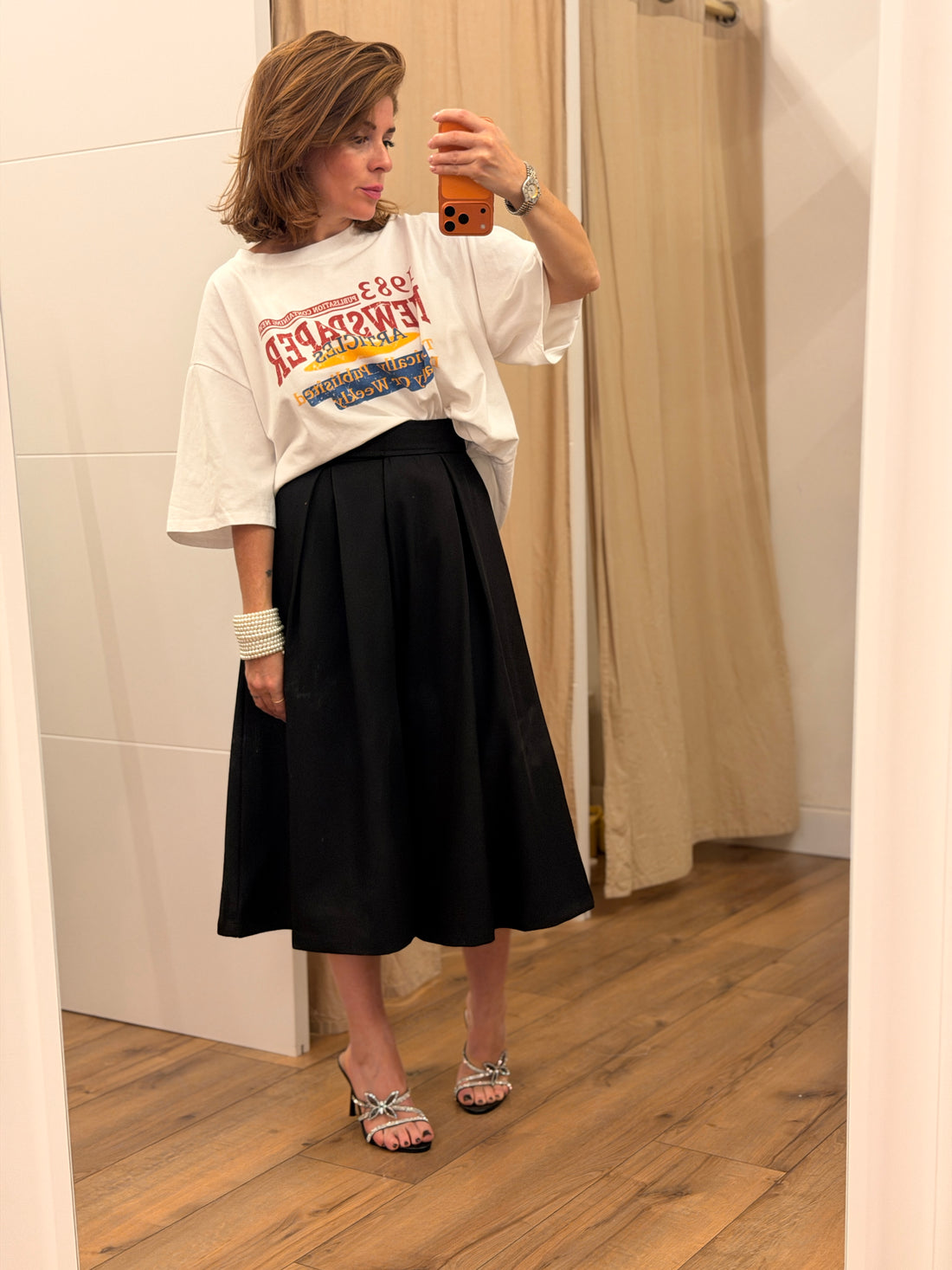 T-shirt Newspaper blanc