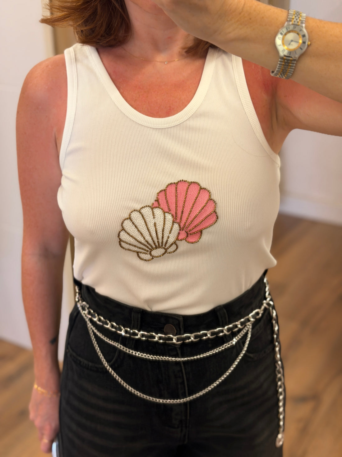 Débardeur Romy coquillage rose