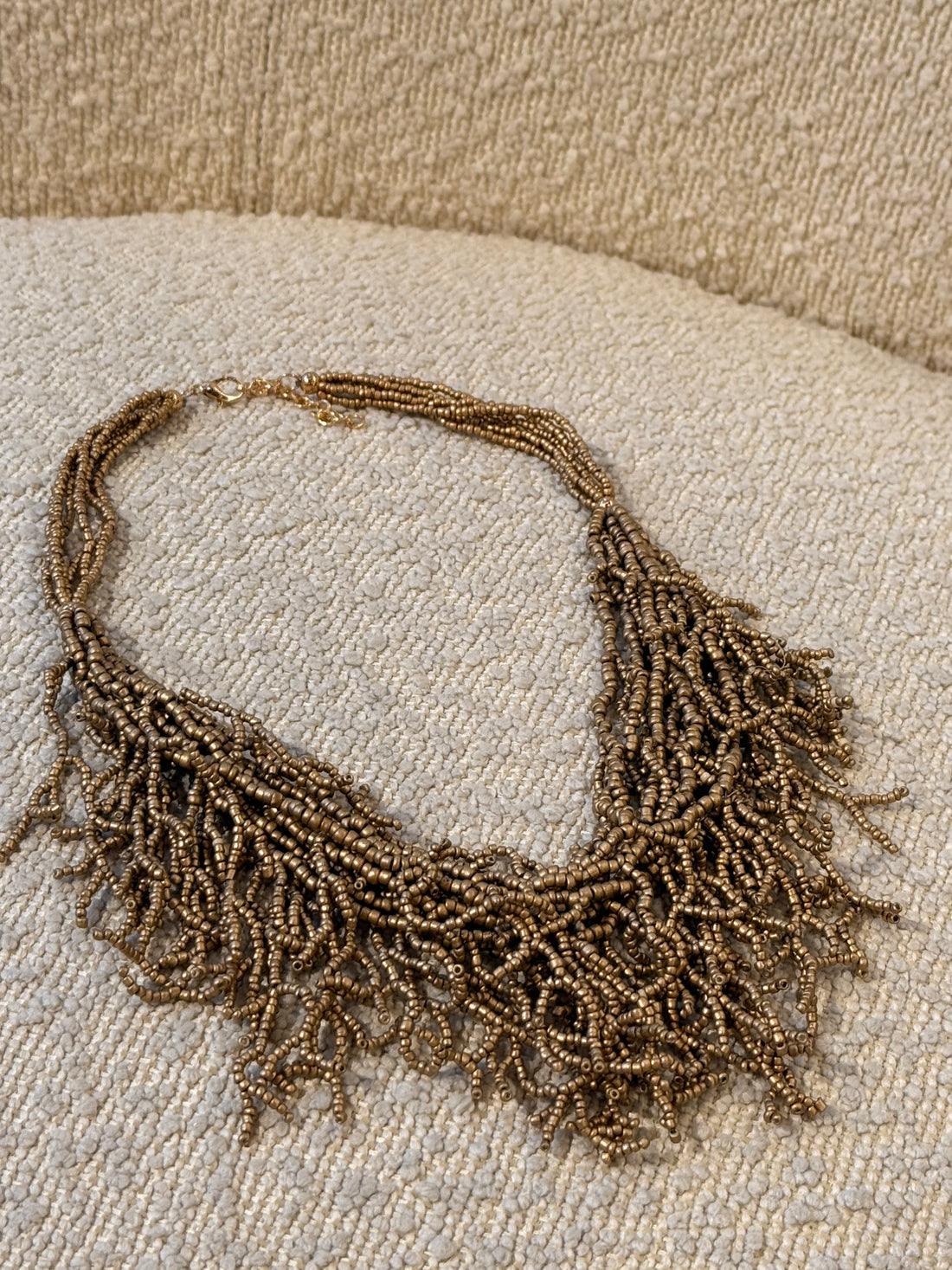 Collier coraux perle doré