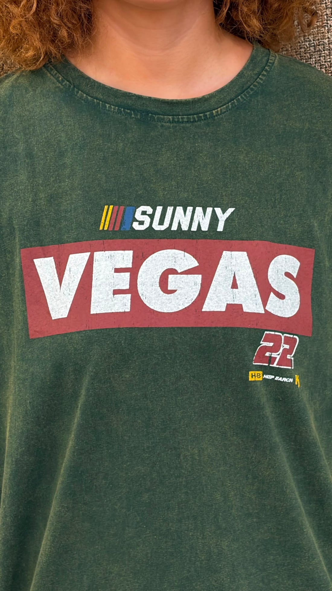 Tshirt oversize Vegas vert