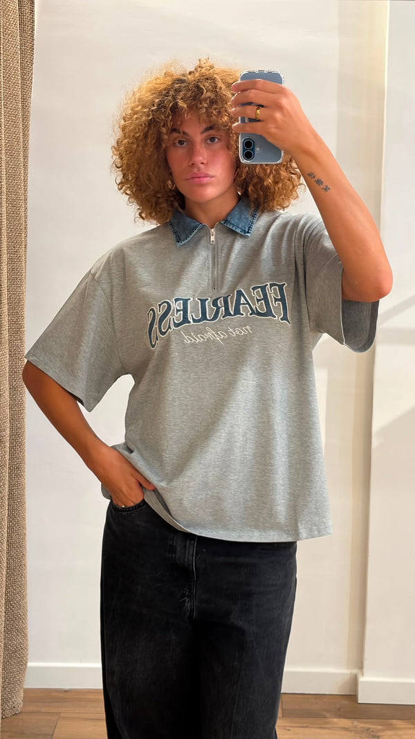 Polo oversize Samo gris