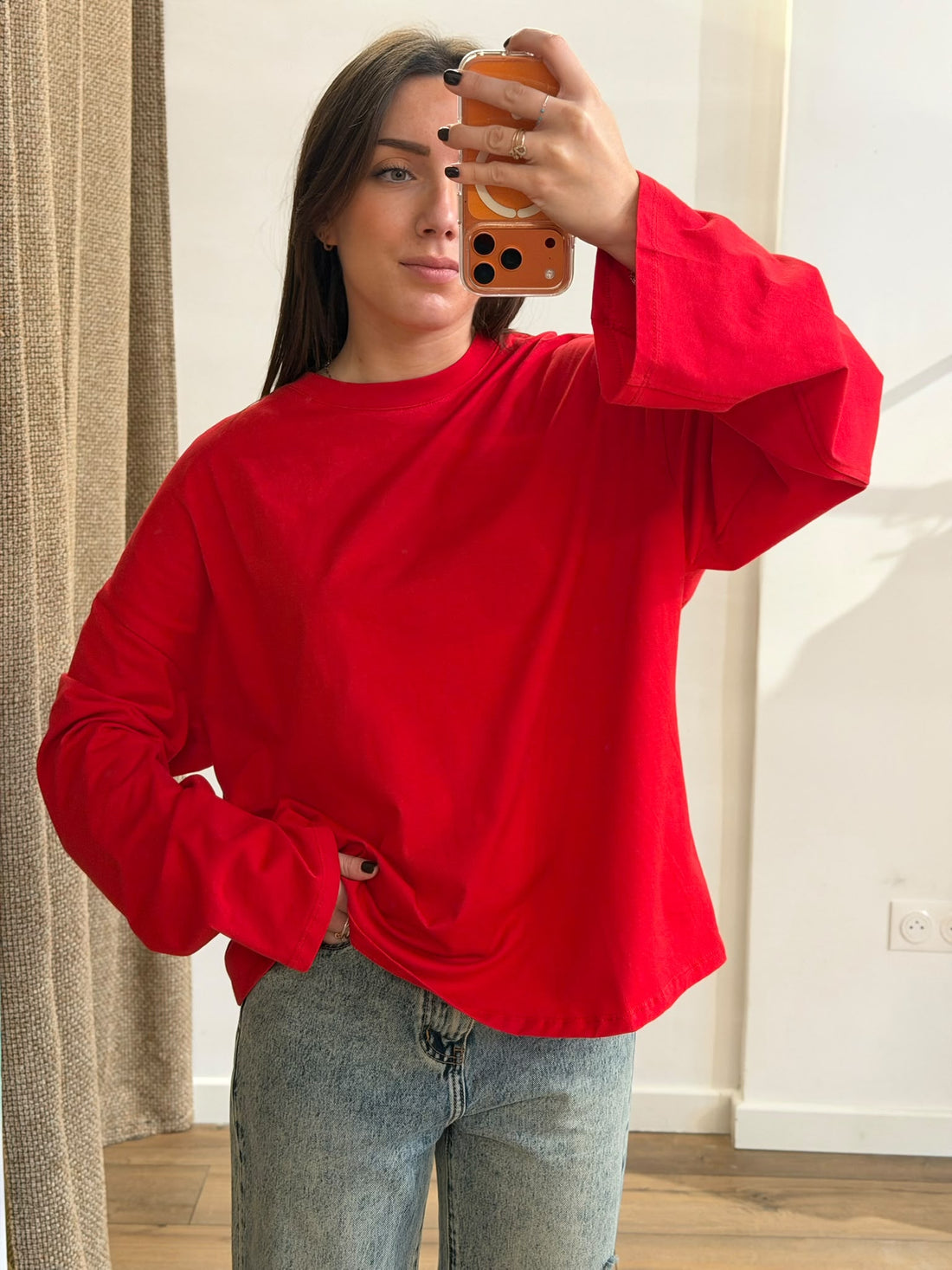 Tshirt ample rouge