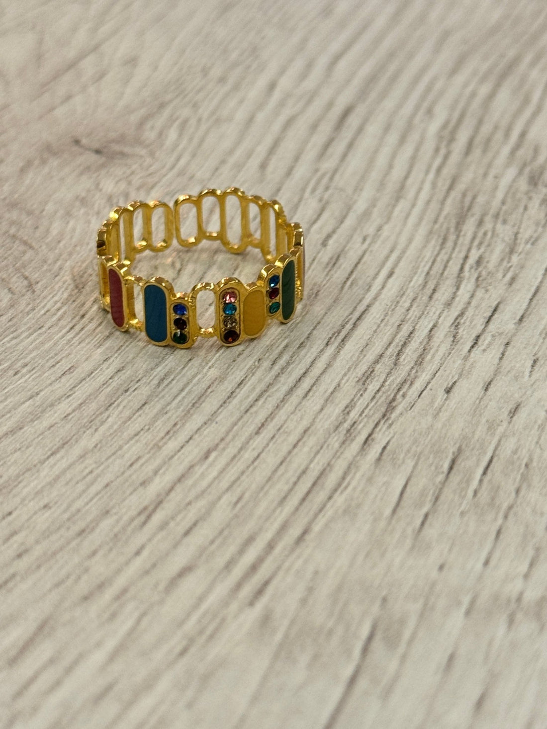 Bague anneau multicolore - Léone