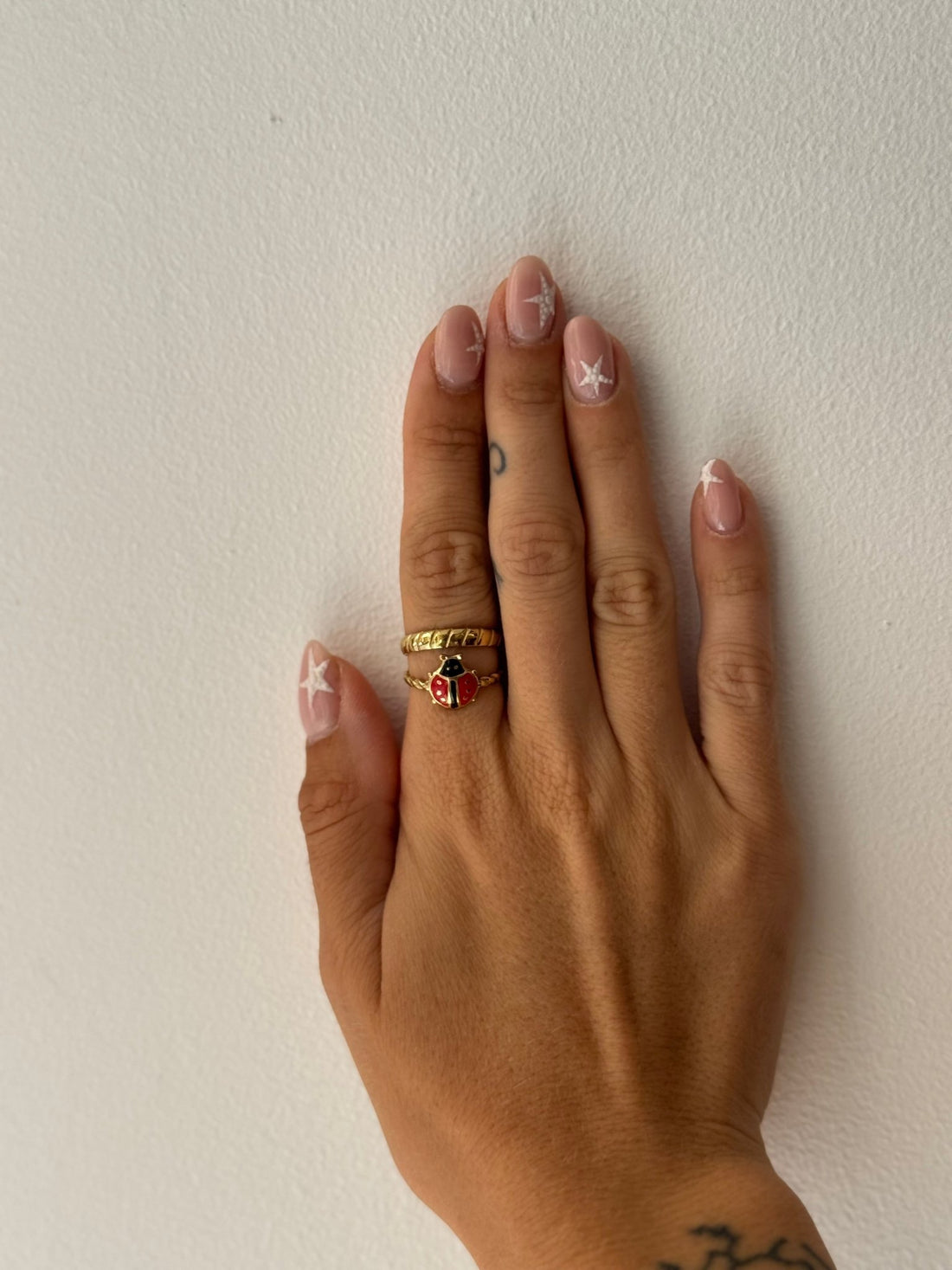 Bague dorée coccinelle - Léone