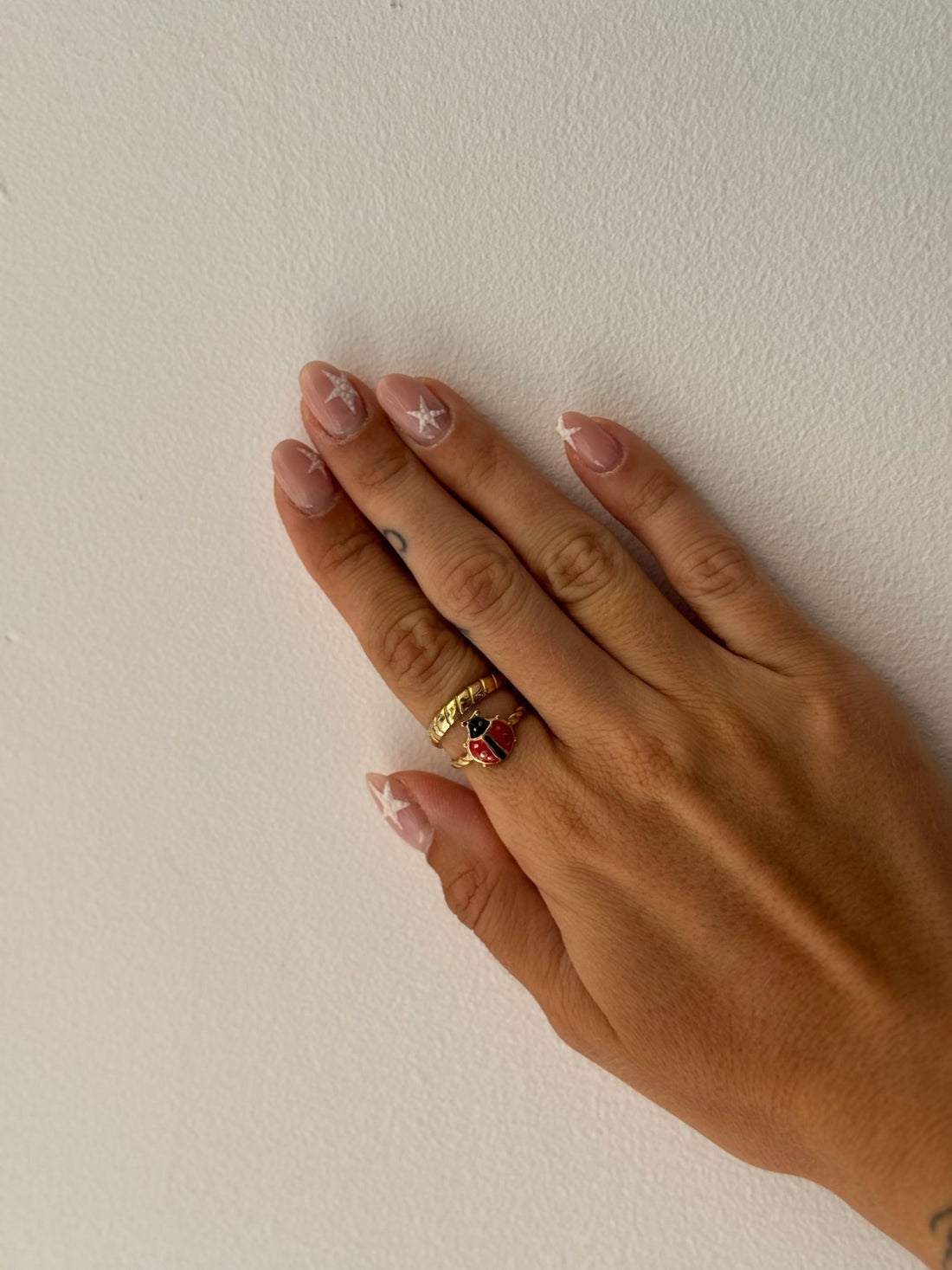 Bague dorée coccinelle - Léone