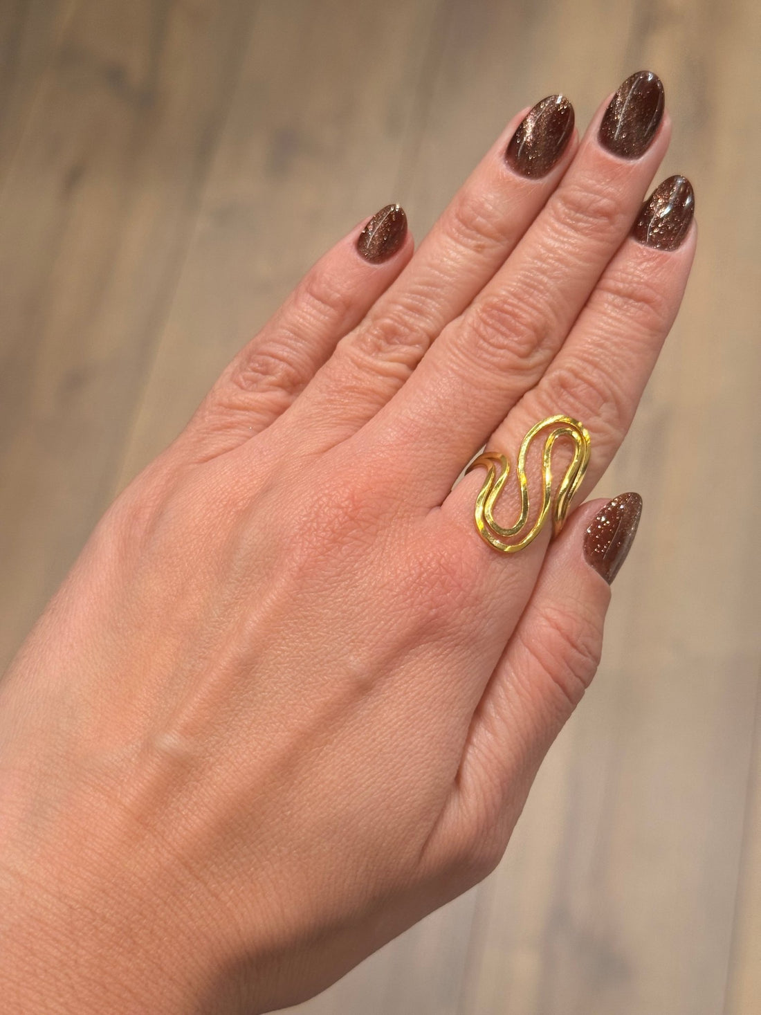 BAGUE DORÉE l16 - 127 - Léone