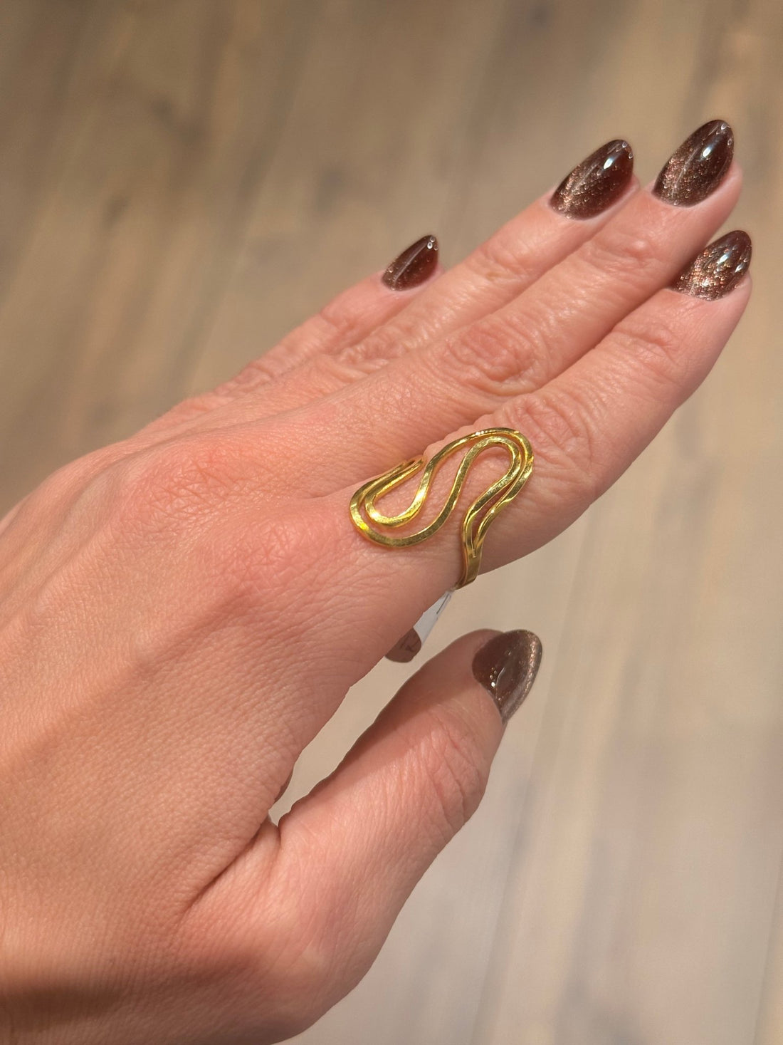 BAGUE DORÉE l16 - 127 - Léone