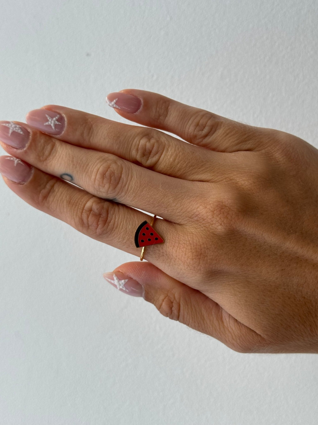 Bague dorée pastèque - Léone
