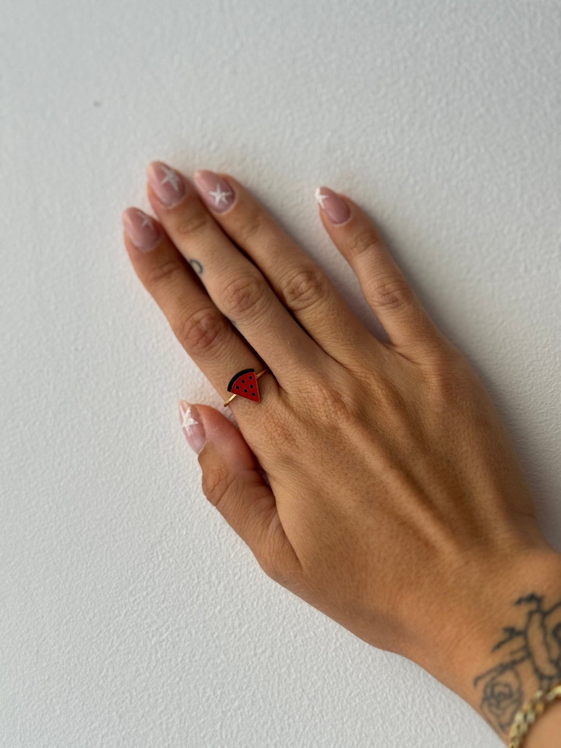 Bague dorée pastèque - Léone