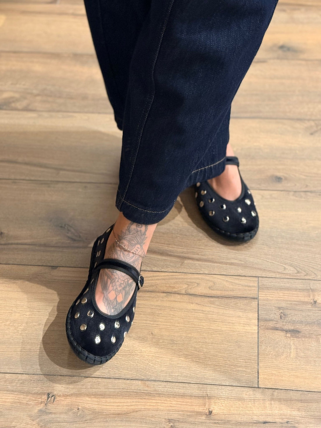 Ballerine velours noir - Léone