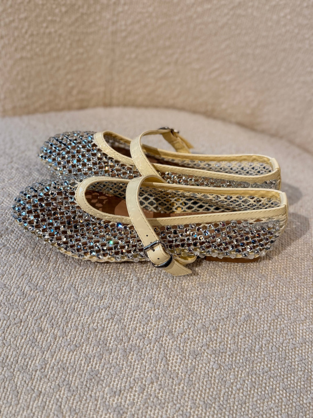 Ballerines à strass jaune - Léone